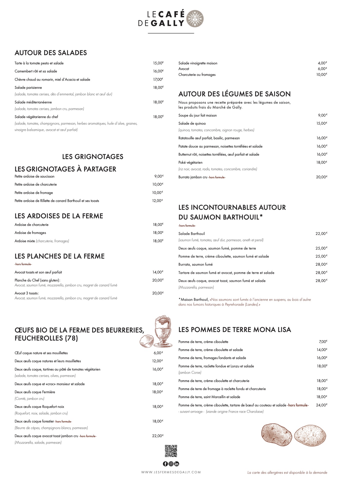 Carte Cafe de Gally