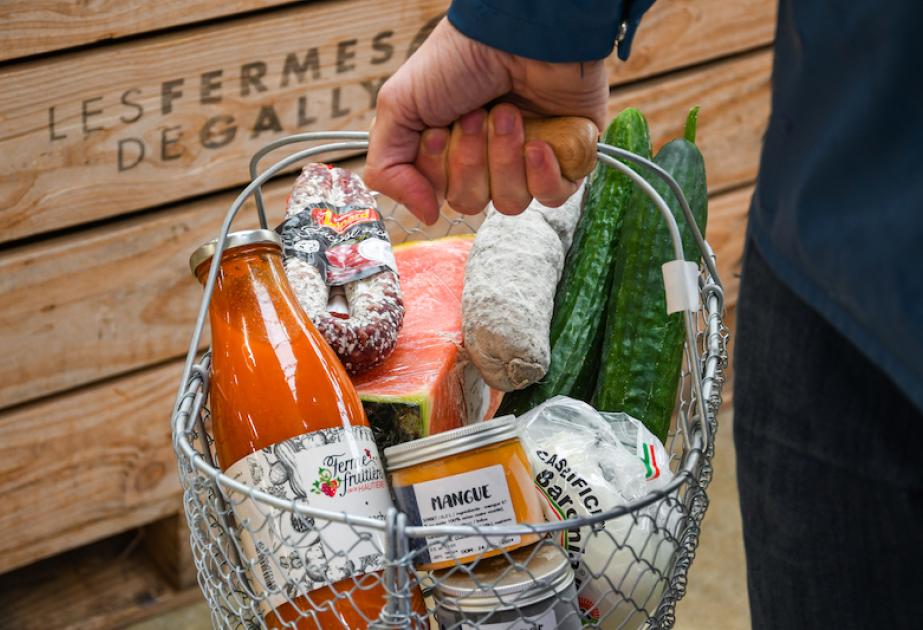 Produits de la ferme au marché du magasin de gally à saint cyr l'ecole