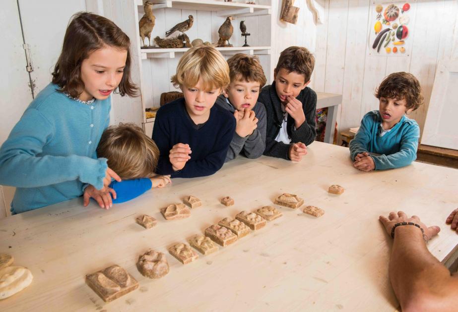 Atelier empreintes d'animaux à la ferme