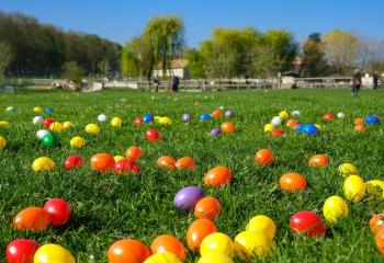 Chasse aux oeufs des vacances à la ferme de gally de saint cyr l'ecole