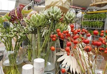 Sélection de fleurs à la fleuristerie de Gally