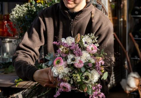 Saint-Valentin aux Fermes de gally Bouquet fleurs de saison en click & collect