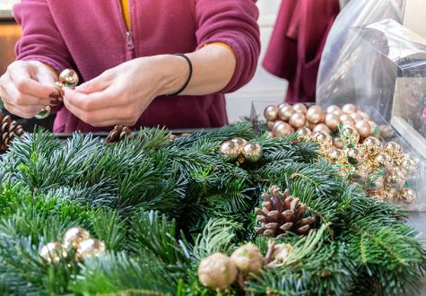 Atelier couronne de noel pour adultes
