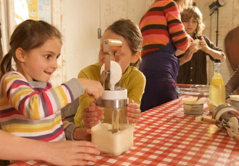 Atelier beurre barattage du beurre Les Fermes de Gally DIY