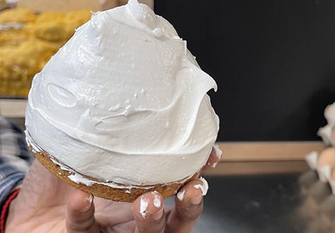 Meringue de la tarte au citron